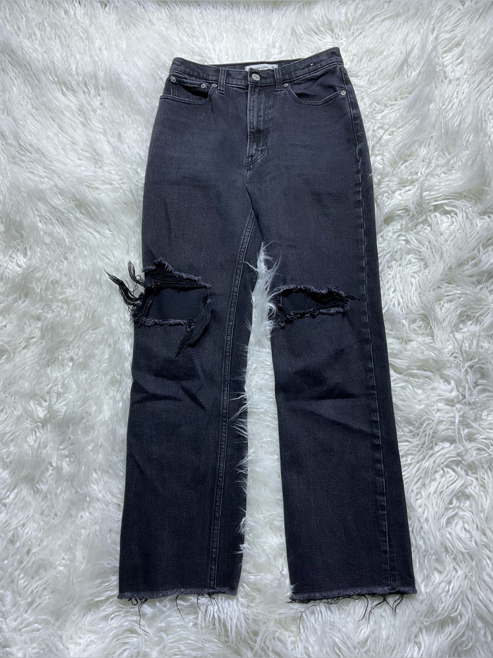 Abercrombie The Ankle Straight Ultra High Rise Jeans